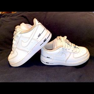 Nike Air Force 1 LV8 (TD) White/Black Toddler Basketball Shoes CW0986-100 sz 9C